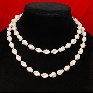 Sarah Coventry White Beaded Necklace